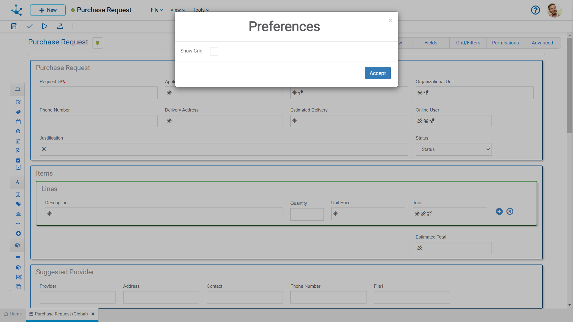 MF-Menu desplegable-Ver-Preferencias